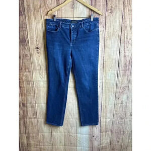 Talbots Flawless Five Pocket Blue Jeans Straight Cut Women's Size14